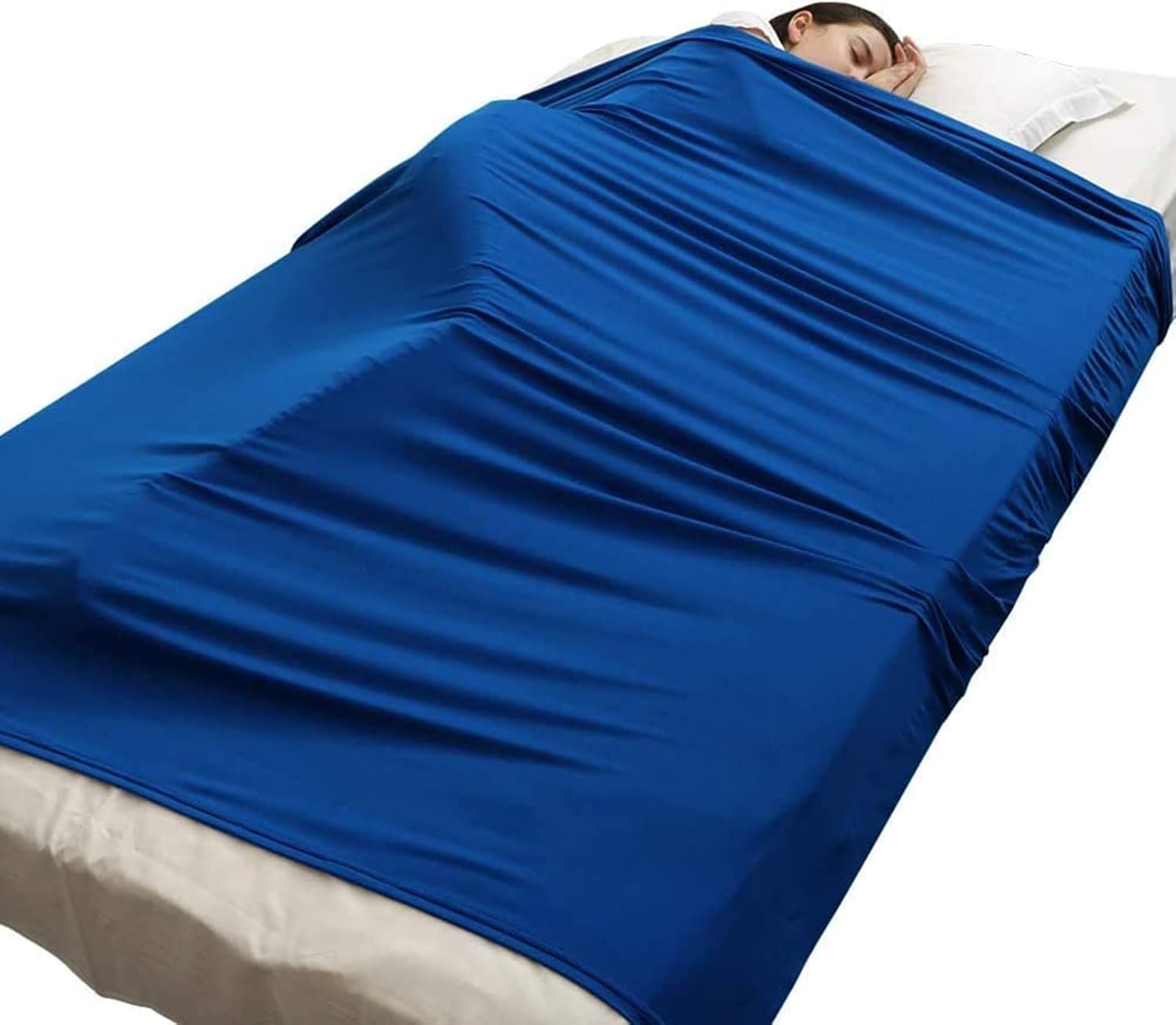 WIKINK Sensory Compression Blanket, Breathable Stretchy Sensory Bed Sheet for Sinlgle Bed Mattress, Firm Pressure for Calming & Relaxing Sleep, for Boys Girls Pressure Relief