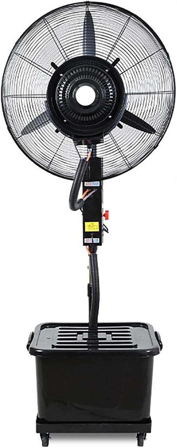 Oscillating Misting Fan, Floor Fan with 42L Water Tank, Outdoor Fan Industrial Fan Pedestal Fan With universal pulley, Water Mist Cooling Spray Fan, 3 Speeds; Oscillation Fan---90/45(Adjustable,750m