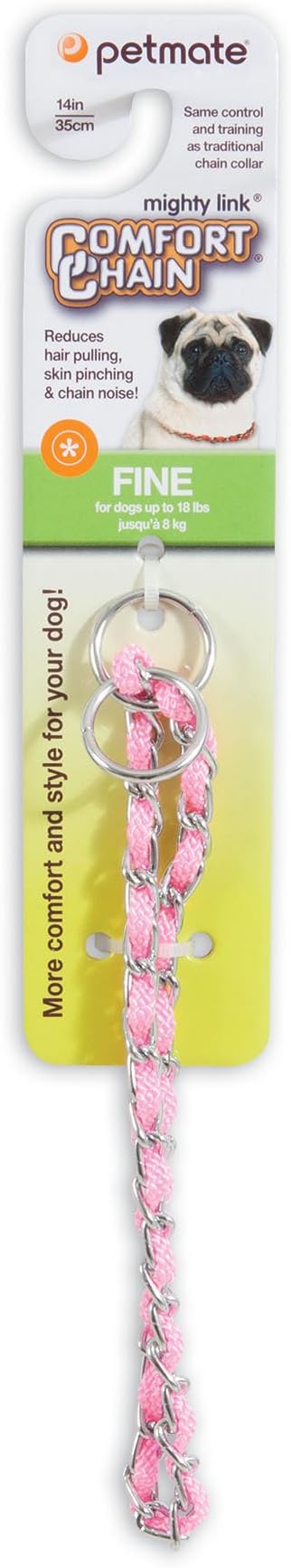 Doskocil Aspen Pet Aspen Pet Products C-Chain Collar, Pink, 14' x 2 mm