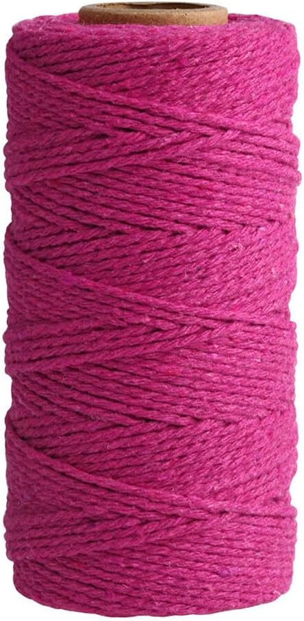 Uposao Macrame Yarn 2 mm, Macrame Cotton Yarn Cotton Cord Warp Yarn Cotton Cord For DIY Crafts Wall Hanging Plant Hanger Decorative Cord Dream Catcher Cord Knitting