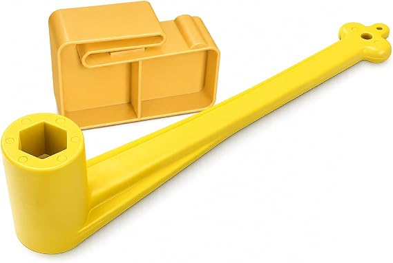 1-1/16" Boat Prop Wrench & PMPS-1-DP Prop Stop Block Kit, 91-859046Q4 Polymer Propeller Wrench - Works for Mercury Mercruiser Alpha, Fits All Outboard & Stern Drive Applications Light-Weight, Yellow