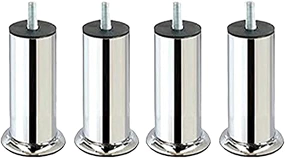 Badem10 Furniture Sofa Base Sofa Support Leg M8 Bolt Chrome Foot 15 cm (4 PIECES)