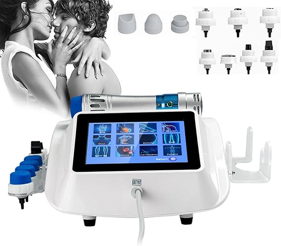 Portable Extracorporeal Shockwave Therapy Machine, Shock Wave Therapy Device for Feet for Plantar Fasciitis, Physical Therapy Shock Waves, Adjustable Intensity, Non-Invasive