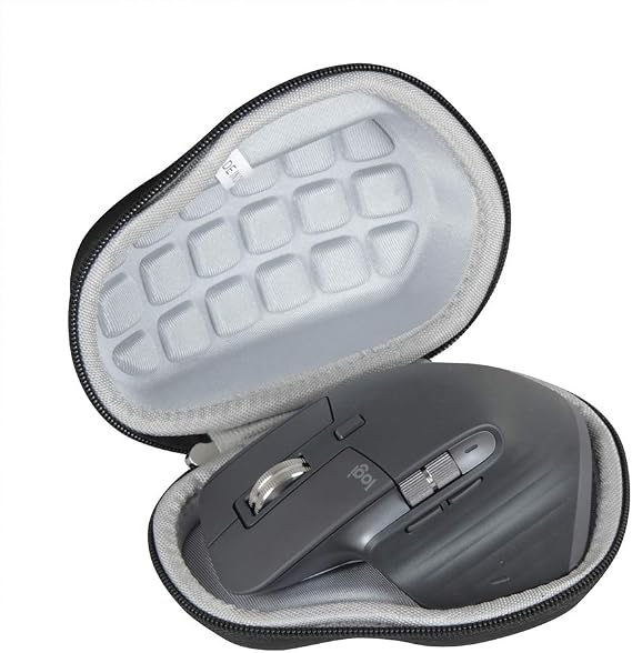 Hermitshell Hard Travel Case for Logitech MX Master 4 / MX Master 3 /MX Master 3S Advanced Wireless Mouse-2.0 Upgrade Version No Shake (Black)