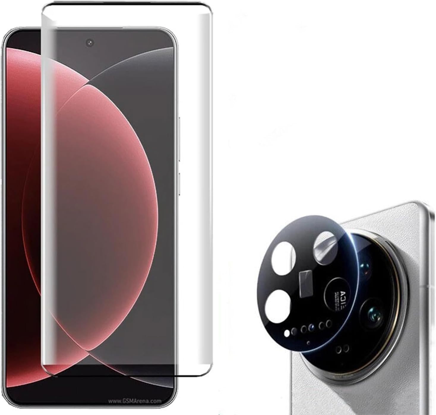 Compatible with Nanospace Xiaomi Mi 15 Ultra Nano Pad Fully Closing Pad Screen Protector And Black Lens Camera Protector