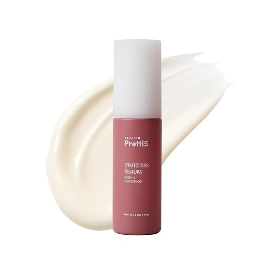 Pretti5 Timeless SerumBakuchiol Retinol Alternative & Collagen BoosterAnti-Aging Face Serum for Sensitive SkinFirming Stem Cell with Swiss Apple & ReishiMade in Japan & Vegan30ml