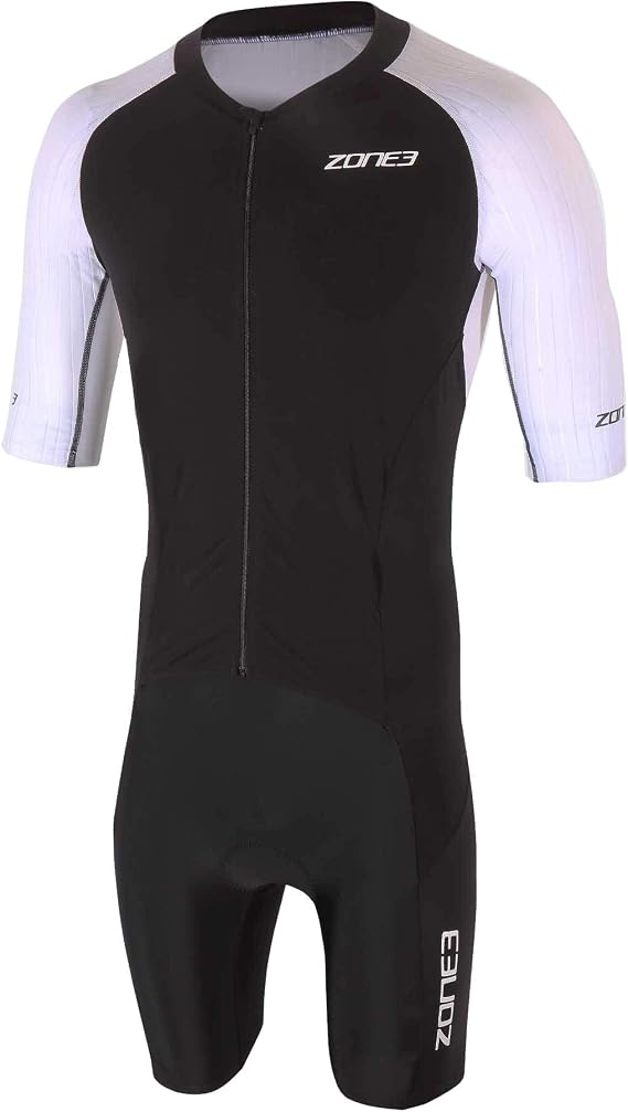 ZONE3 Men's Lava Long Distance Full Zip Short Sleeve Aero Suit