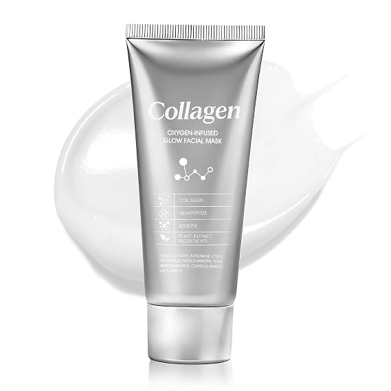 Collagen Night Wrapping Mask, Overnight Peel Off Face Mask with Hydrolyzed Collagen Peptide Glycerol, Hydrating Face Masks for Improves Elasticity Firmness, Facial Masks Skincare for Women 2.29 fl oz