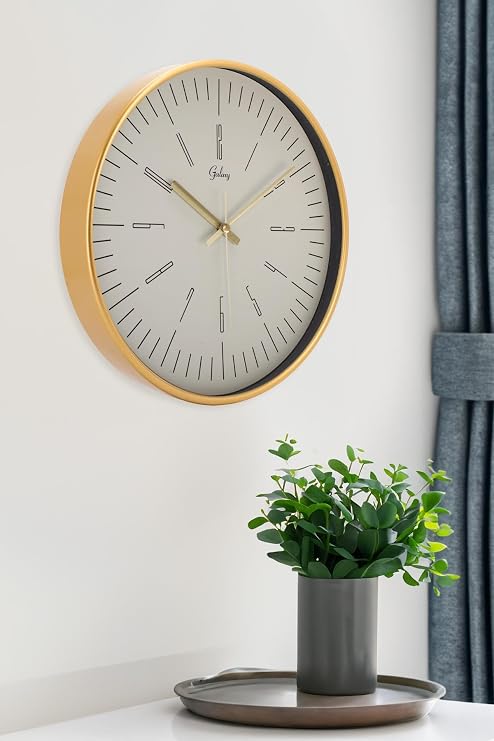 Emores 30 Cm Real Glass Quiet Mechanism Wall Clock