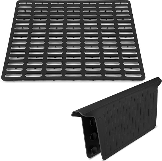Sink Divider Mat Silicone Sink Mat Kitchen Protector Black