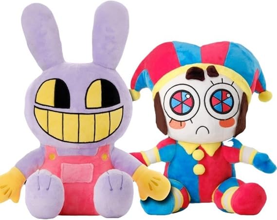 NEZIH Amazing Digital Circus Plush 25cm Pomuni and Jacks Plush Stuffed Animal Cute Kinger Zubble Bubble Cain Plush Toy Figure Doll Kids Adults Birthday Halloween Choice