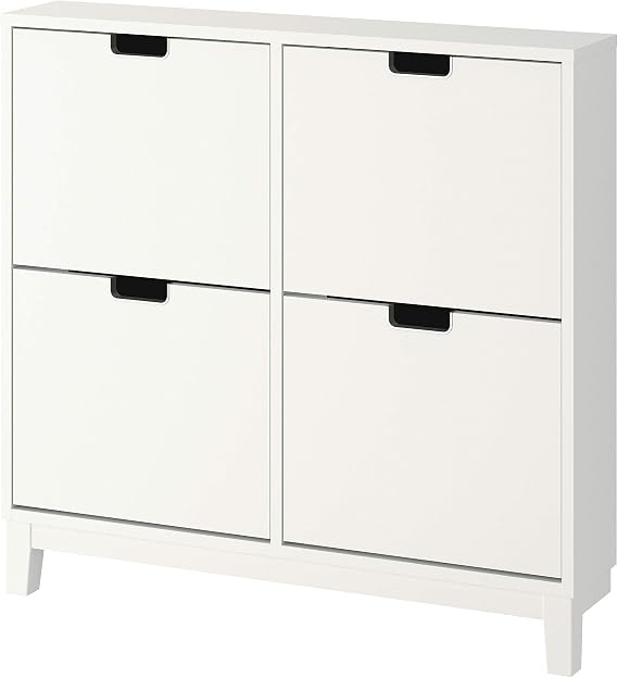 IKEA STALL shoe cabinet with 4 compartments white (96x17x90 cm)