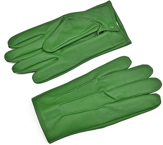 Men's Dress Leather Gloves (XX-Large, Green)