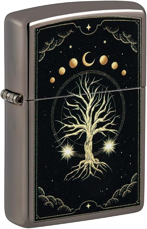 Zippo Mystic Nature Design Black Ice Pocket Lighter