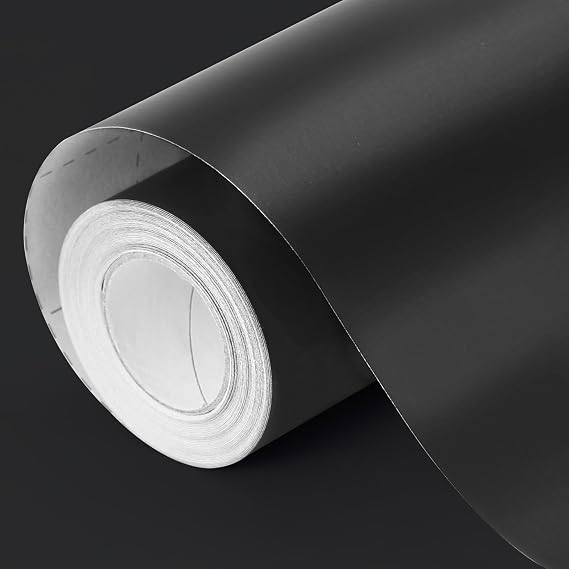 Black Wrapping Paper, 17In x 33Ft Gift Wrapping Paper, Matte Metallic Paper