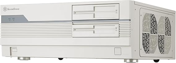 Silverstone Technology SST-FLP01W HTPC ATX Desktop Retro Style HTPC Case, USB Type-C