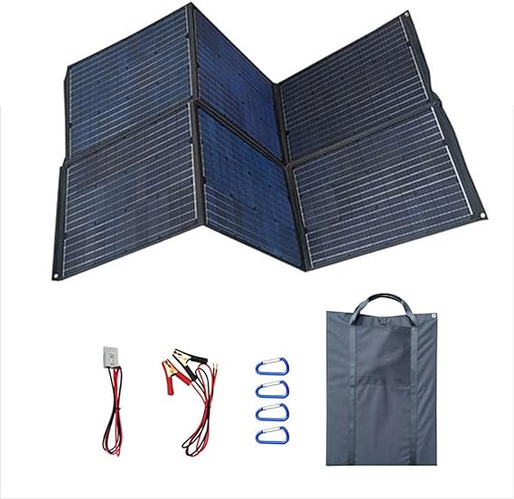 300W Portable Home Solar Panel Kit, Foldable Solar Panel, Compatible with Smartphones, Laptop Generators, Power Stations, Camping,350W