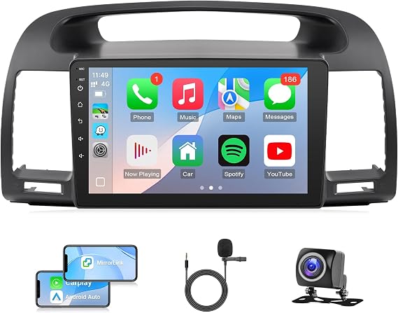 Leadfan Android Car Radio for (Non JBL) Toyota Camry 2002 2003 2004 2005 2006 with Wireless Carplay Android Auto, Screen for Toyota Camry Car Stereo with Bluetooth,WiFi,GPS Navigation,SWC