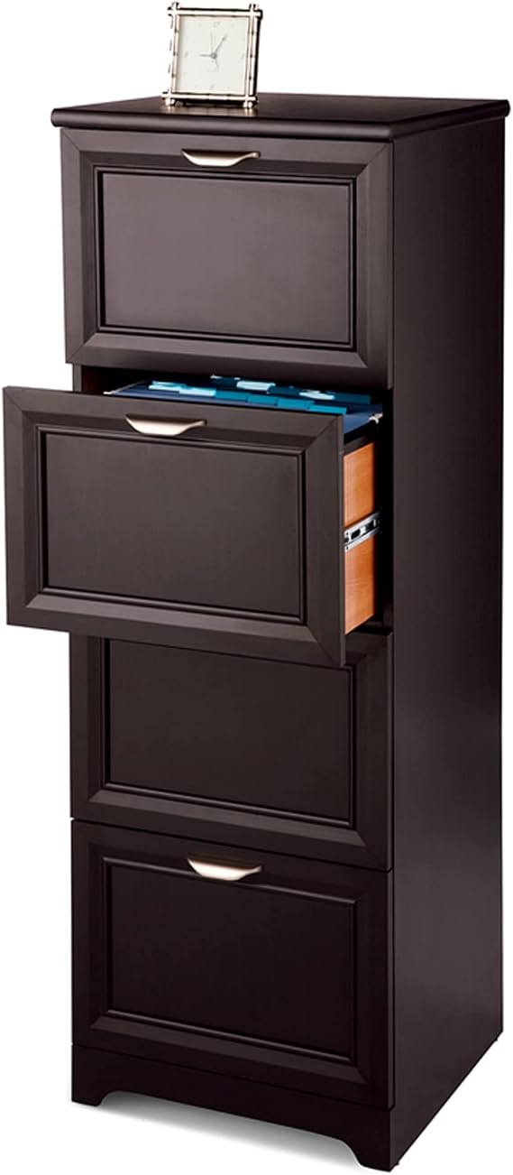 Realspace Magellan 19"D Vertical 4-Drawer File Cabinet, Espresso