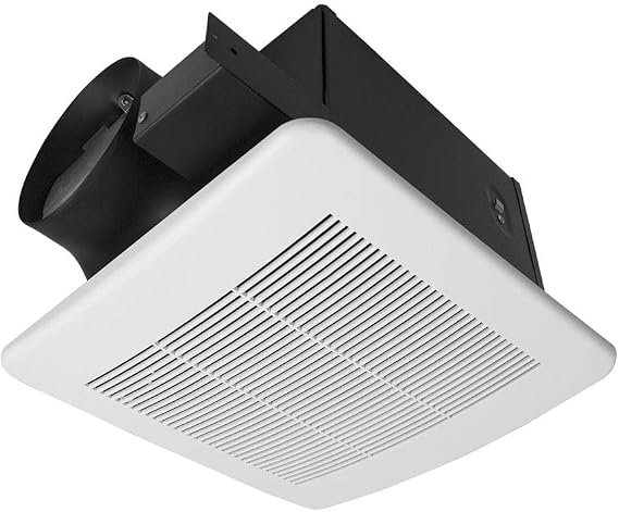 BV Bathroom Exhaust Fan 140CFM - Bathroom Fan 1.0 Sones, 6" Duct Collar, Rooms Up to 140 Sq. Ft.| Energy-Saving Ventilation Fan, Stainless Steel - No Attic Access | Ultra-Quiet HVI 2100,UL Certified