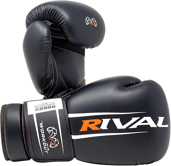 RIVAL Boxing RS60V 2.0 Workout Sparring Gloves, Hook and Loop Closure - Bigger Punching Surface for Maximum Protection