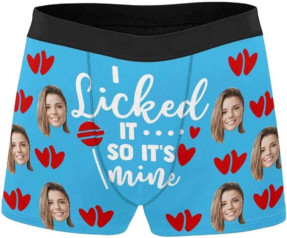 Custom Face Boxers Girlfriend Faces Personalized Face Briefs Underwear for Men
