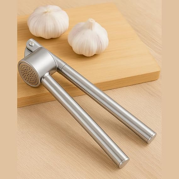 Garlic Crusher Press GARLIC PRESS Garlic Cutter, Garlic Crusher, Sturdy Stainless Steel Handle, Practical Quality Material