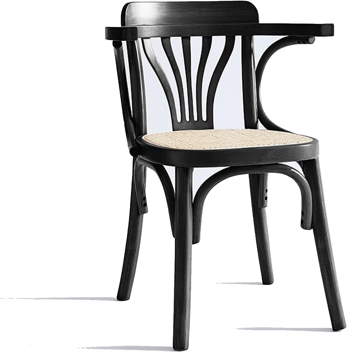 HFVDA Leisure Rattan Wooden Chair,Comfortable Makeup Chair,Solid Wood Dining Chair,Home Dining Chair,Fashion Sofa Chair,Study Room Reading Stool Color : C