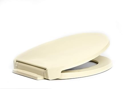 Centoco Round Toilet Seat Slow Close, Premium, 1400SC-416, USA, Biscuit