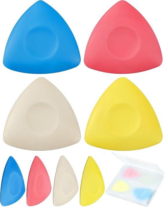 FIVEIZERO 4Pcs Tailors Chalk, Triangle Sewing Chalk for Fabric, Fabric Markers for Quilting, Tailoring and DIY Crafts