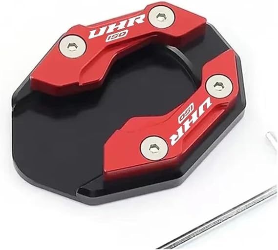 For HAOJUE UHR150 UHR125 Uhr 150 125 Motorcycle Kickstand Foot Enlarger Side Extension Pad Stand Support Plate(Red)