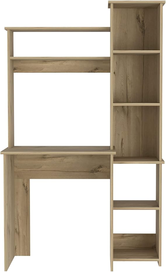Versalles Writintg Office Desk, Two Superior Shelves, Five Cubbies -Light Oak
