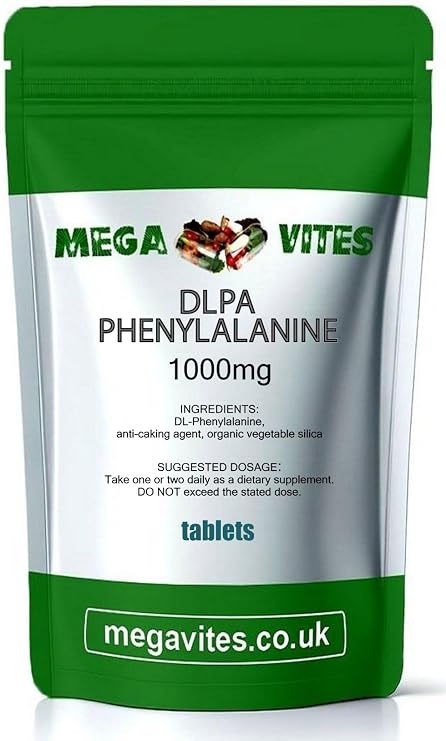 DL-PHENYLALANINE Tablets (DLPA) 1000mg x 60 - MEGAVITES
