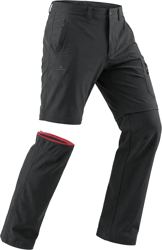 Pioneer Camp Convertible Hiking Pants for Men Water-Repellent Quick-Dry Zip-Off Pants Built for Changing Weather
