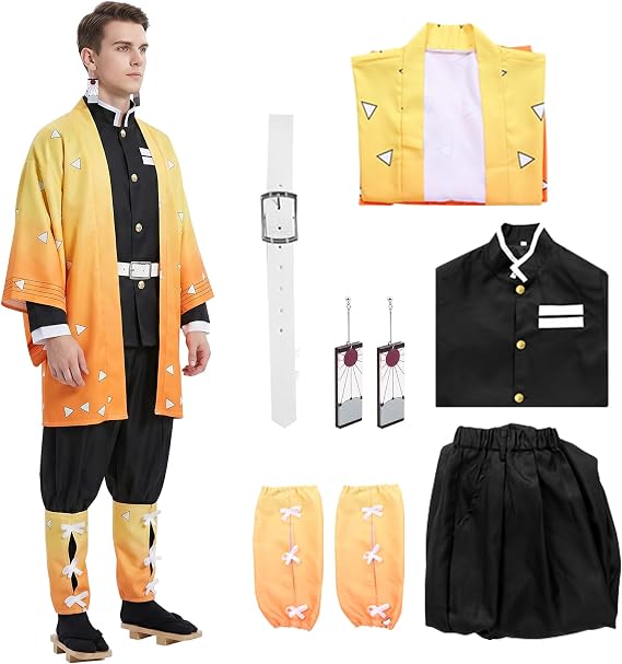 Formemory Ne-zuko Tan-jiro Cosplay Costume Outfit Set for Adults Kim-etsu Ne-zuko Kimono Halloween Costumes