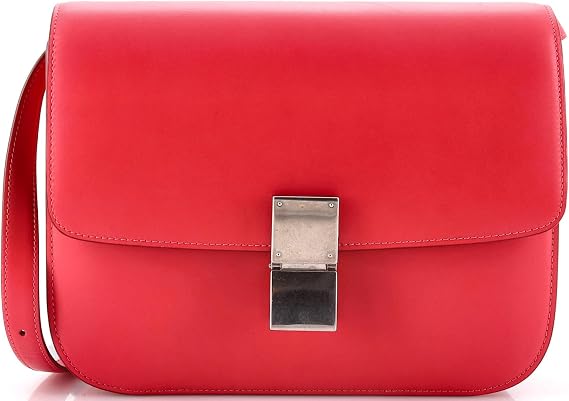 Pre-Loved Classic Box Bag Smooth Leather Medium, Pink