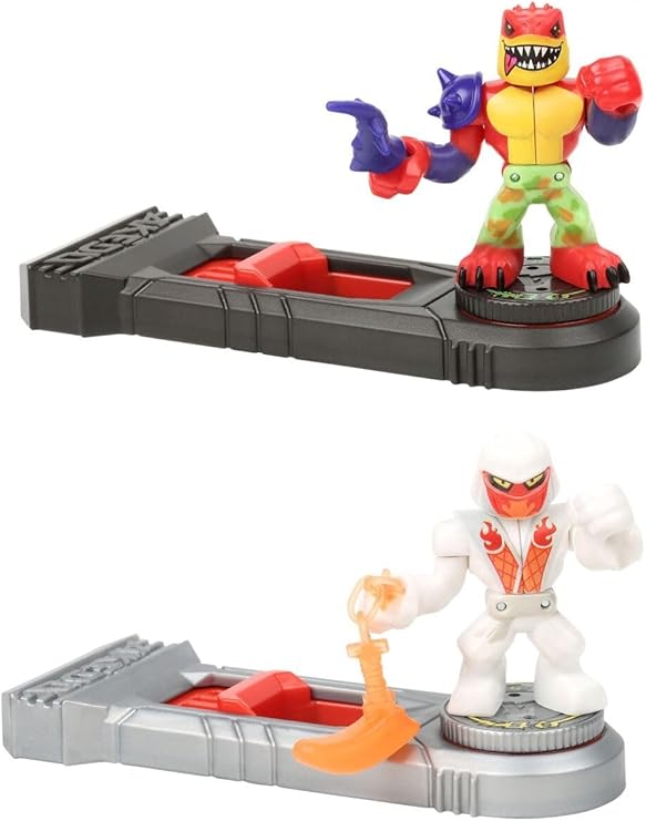 Akedo Ultimate Arcade Warriors Vs Pack Tailwhip vs White Rice Mini Battle Action Figure Ready Fight Split Strike