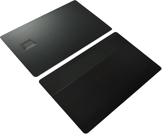 Metal Business Card Brass Matte Black, DIY Metal Credit Card with 4442 Chip Slot, Magnetic Stripe,