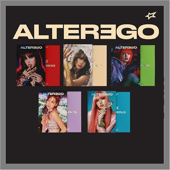 BLACK'PINK LISA ALTER EGO 1st Album with Tracking Sealed Photobook 5 Version Set