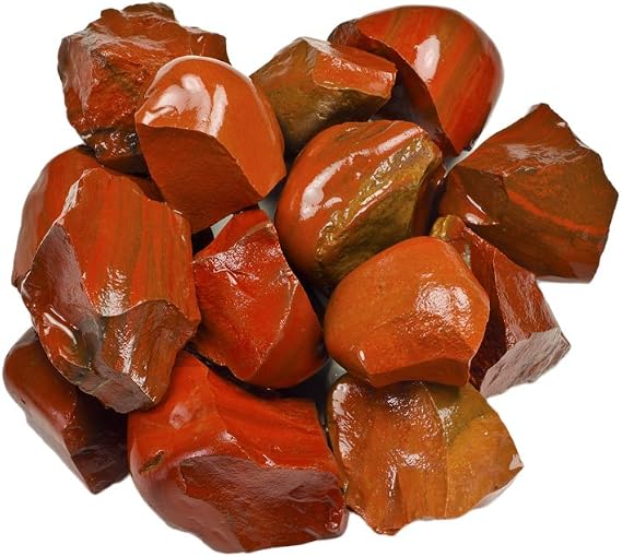 Hypnotic Gems Materials: 1/2 lb Red Jasper Stones from Asia - Rough Bulk Raw Natural Crystals for Cabbing, Tumbling, Lapidary, Polishing, Wire Wrapping, Wicca & Reiki Crystal Healing