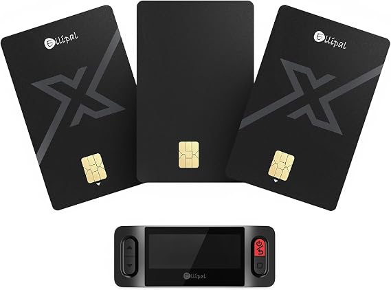 ELLIPAL X Card Crypto Wallet Pack of 3 Cold Wallet for Bitcoin, Ethereum, XRP, NFTs & 10,000+ Tokens NFC Hardware Wallet for Cold Storage