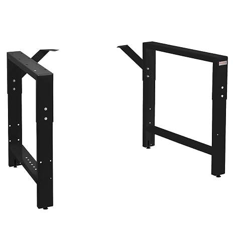 BENCHPRO 29 in. to 35 in. H Adjustable x 26 in. D Black Workbench Table Frame RAF-2-Black