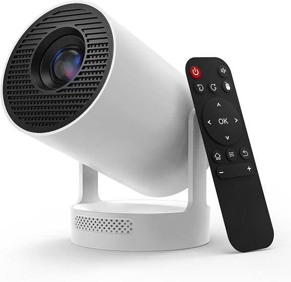Mini Projector, Support 4K 1080P Portable Projector with Electric Focus