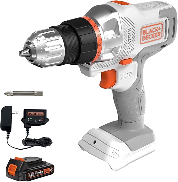 Black+Decker 20V MAX Matrix Cordless Tools Combo Kit, 6-Piece (BDCDMT1206KITWC)