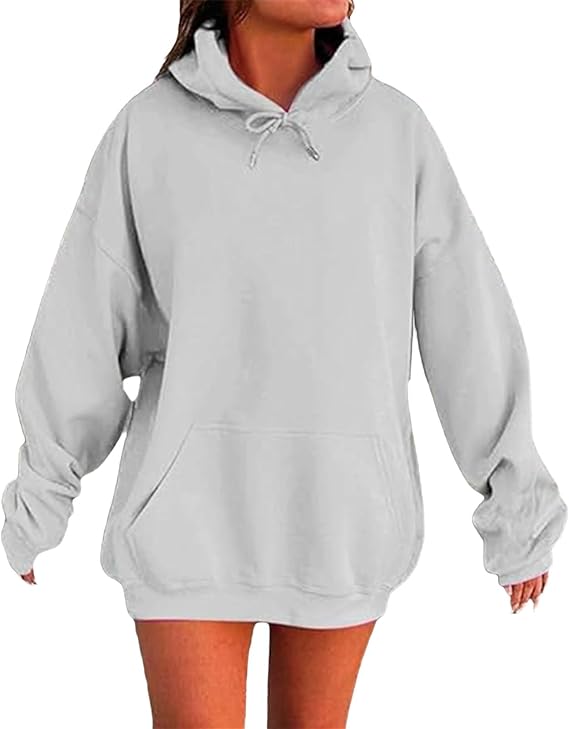 Hoodies for Women Fall Fashion 2025 Trendy Drawstring Hooded Sweatshirts with Pocket Long Sleeve Cute Hoodie Clothes