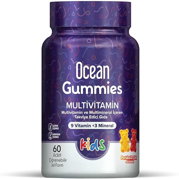 Ocean Gummies Multivitamin Çiğ. Jel Form (PORTAKAL VE ÇİLEK AROMALI)