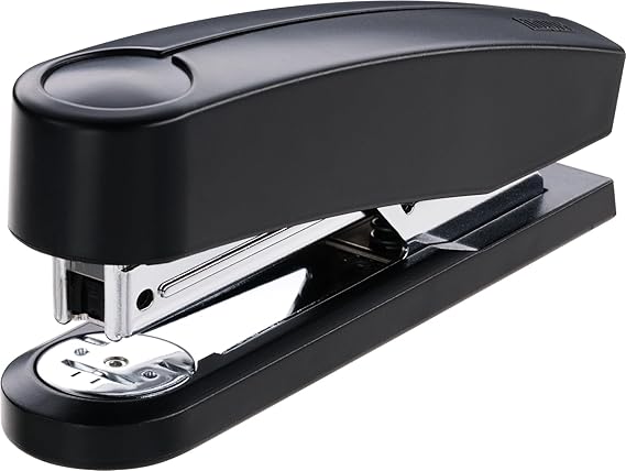 Novus B2 Compact Stapler, 25 Sheet Capacity, Precision Staple Guide, German Engineered, Staple|Pin|Tack, Black (020-1255)