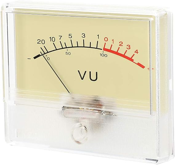 T90 VU Meter Header DB Test Meter Amplifier Level Meter With White Light Bulb Audio ABS Material for Recording Studio Car Audio Transform