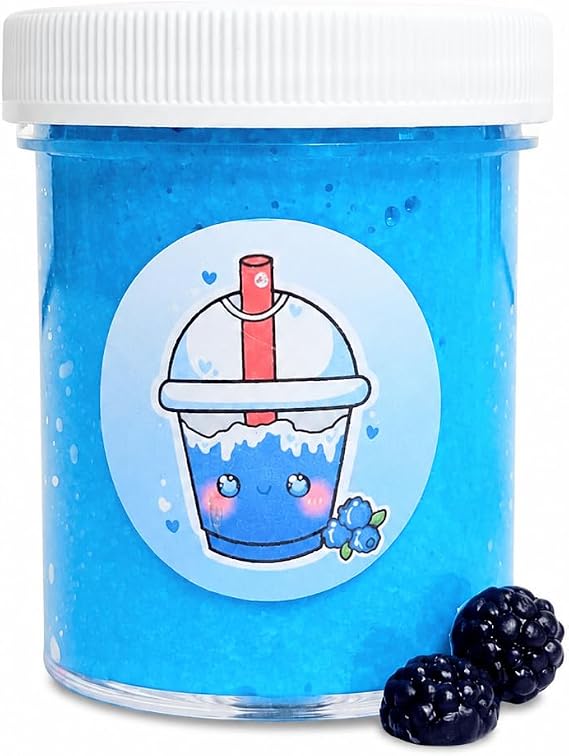 Hoshimi Slimes Blue Raspberry Slushy Snow Fizz Slime 4oz