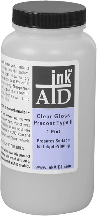 Clear Gloss Type II Water Based Coating Professional Archival Inkjet Receptive Coating for Artists & Photographers Satin Finish for Paper, Wood, Metal, Canvas, Acrylic & More.